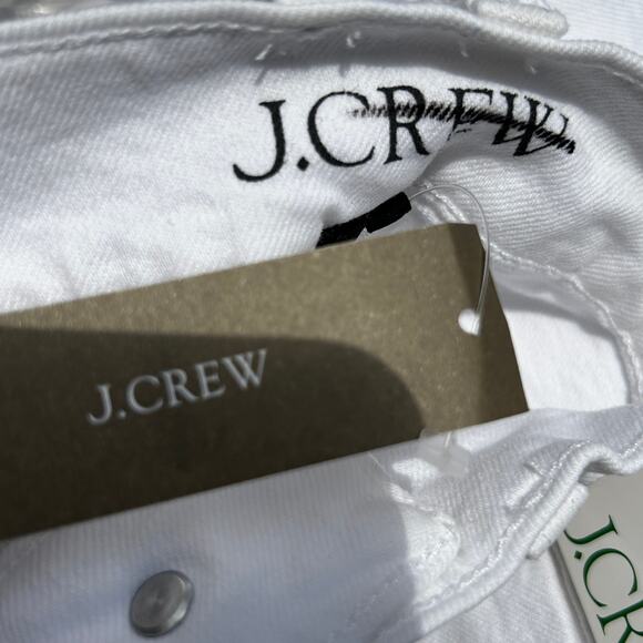 NWT J. Crew 10" Demi Boot Crop Jeans 27 4 White Ankle High Rise BQ298 J.Crew - Picture 5 of 6